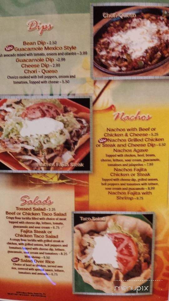 Agave Mexican Restaurant - Murray, KY menu_pic