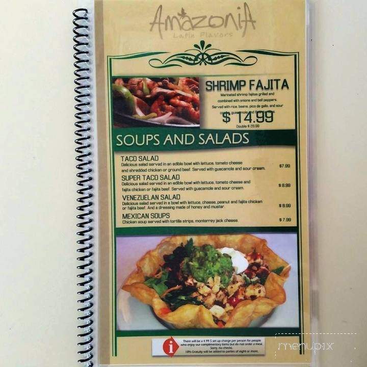 Amazonia - Moore, OK menu_pic