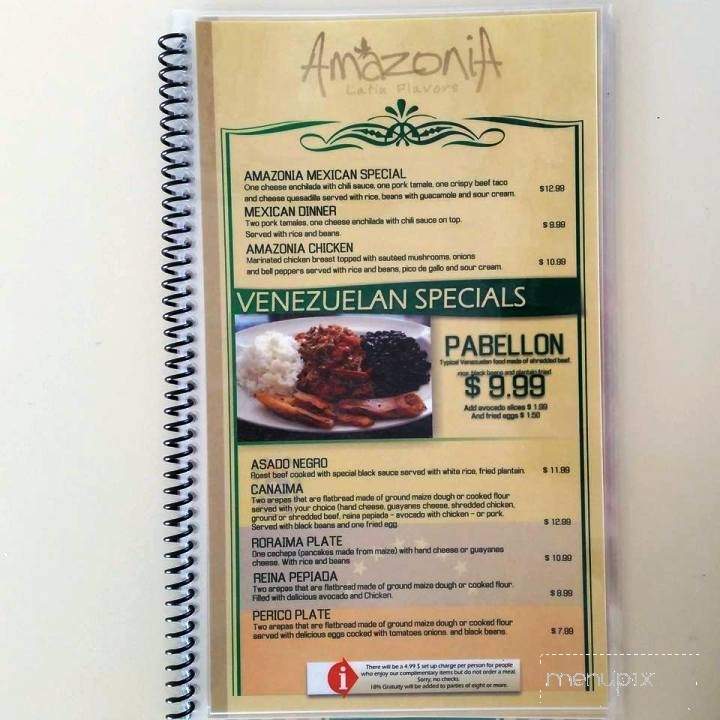 Amazonia - Moore, OK menu_pic