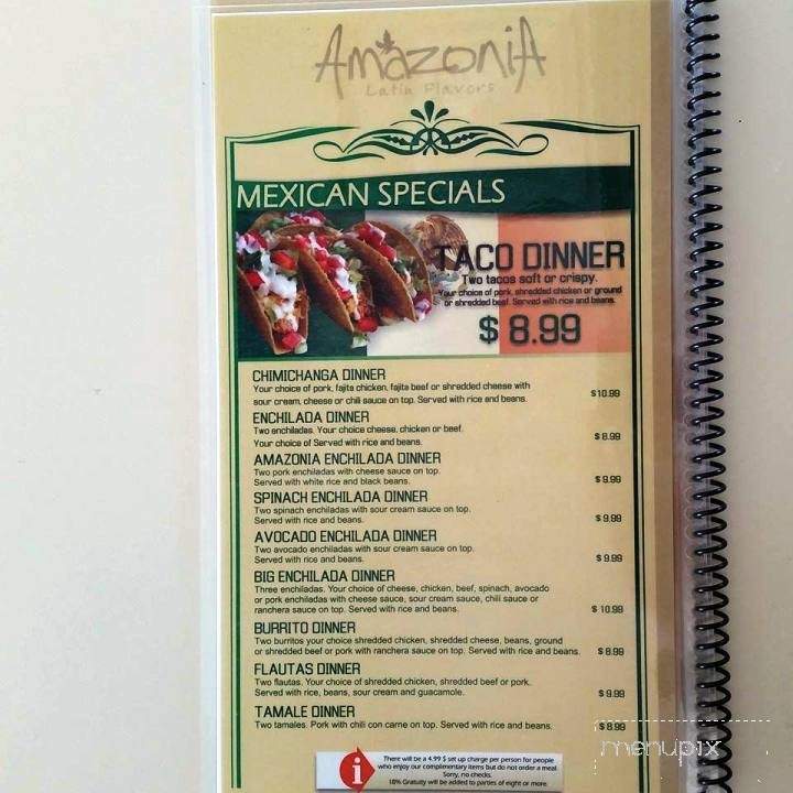 Amazonia - Moore, OK menu_pic