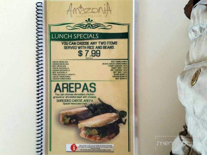 Amazonia - Moore, OK menu_pic