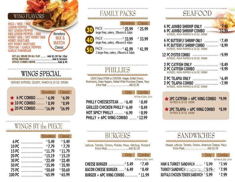 American Wings & Cafe - Hattiesburg, MS menu_pic