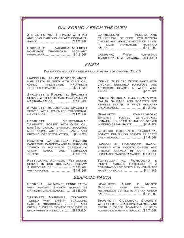 Amore Mio Ristorante Italiano - Fairfield, IA menu_pic