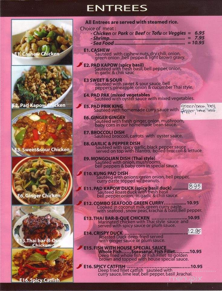 Ann's Thai Kitchen - Beulaville, NC menu_pic