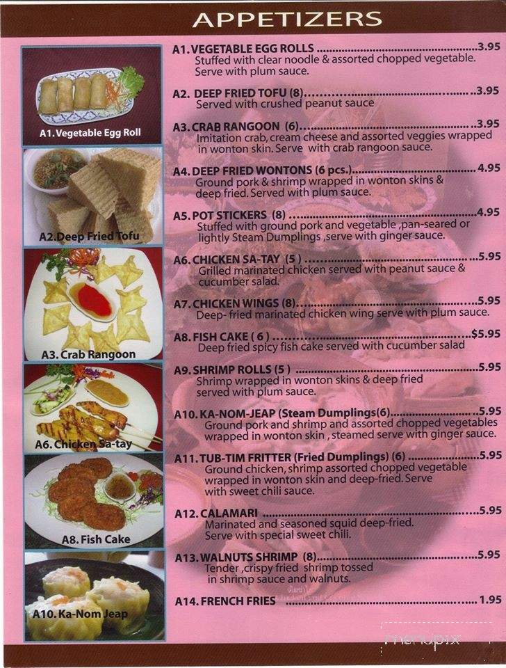 Ann's Thai Kitchen - Beulaville, NC menu_pic