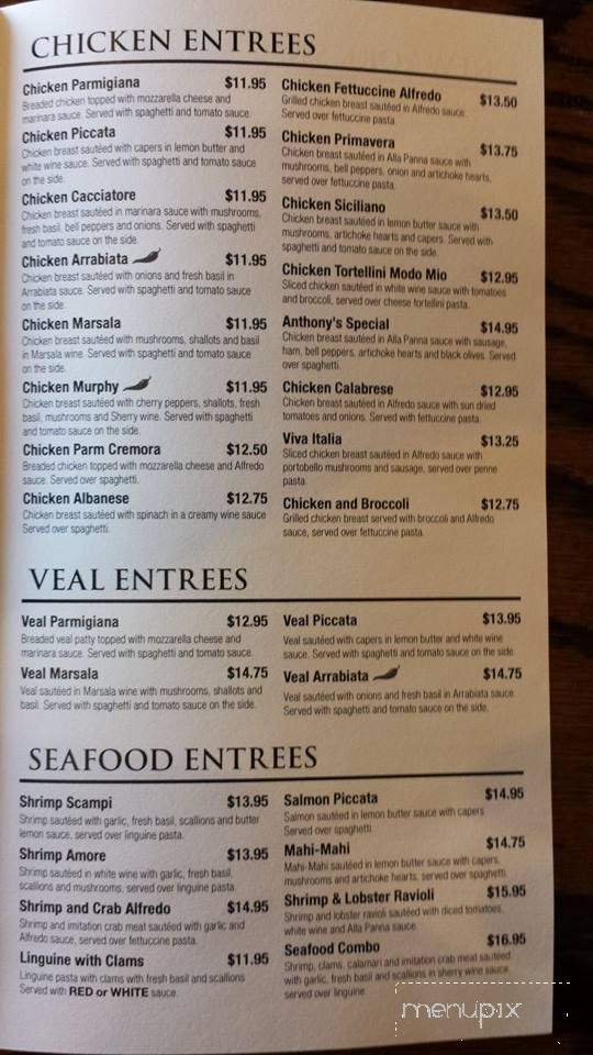 Anthony's Italian - Fort Smith, AR menu_pic