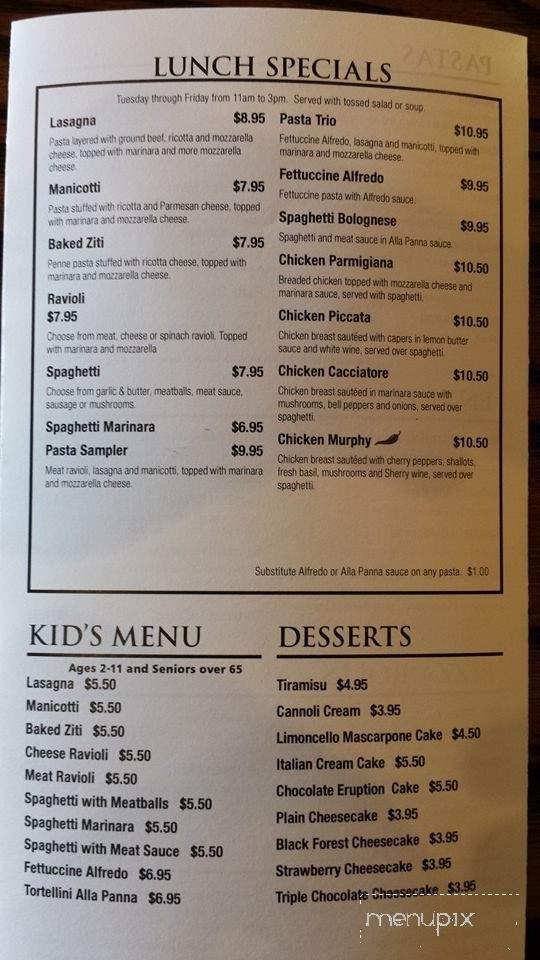 Anthony's Italian - Fort Smith, AR menu_pic