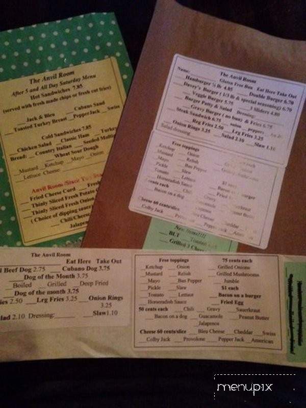 Anvil Room - Forsyth, GA menu_pic