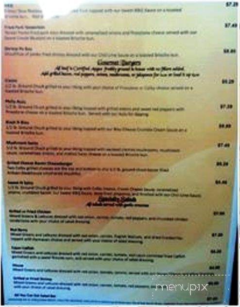 Artisan Restaurant - Hardy, AR menu_pic