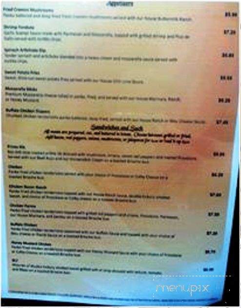 Artisan Restaurant - Hardy, AR menu_pic