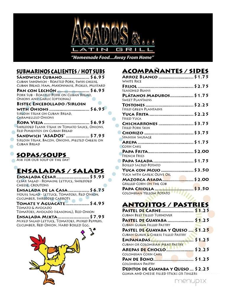 Asados &... - Lantana, FL menu_pic