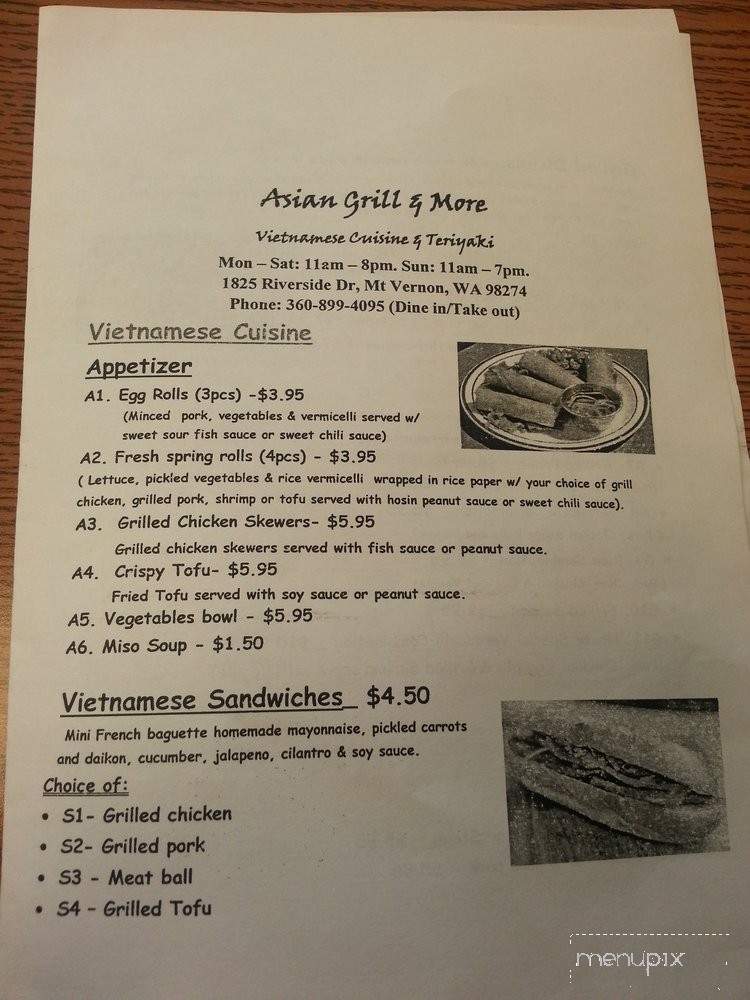 Asian Grill and More 1 - Mount Vernon, WA menu_pic