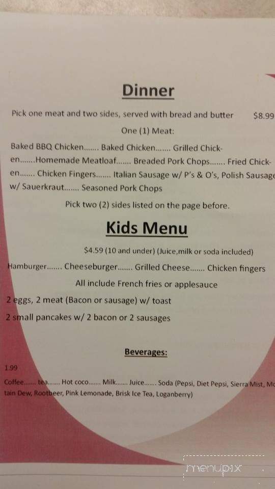 Aunt Robin's Diner - Lancaster, NY menu_pic