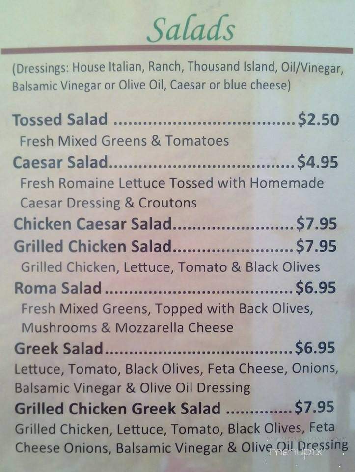 Avanzare - Paragould, AR menu_pic