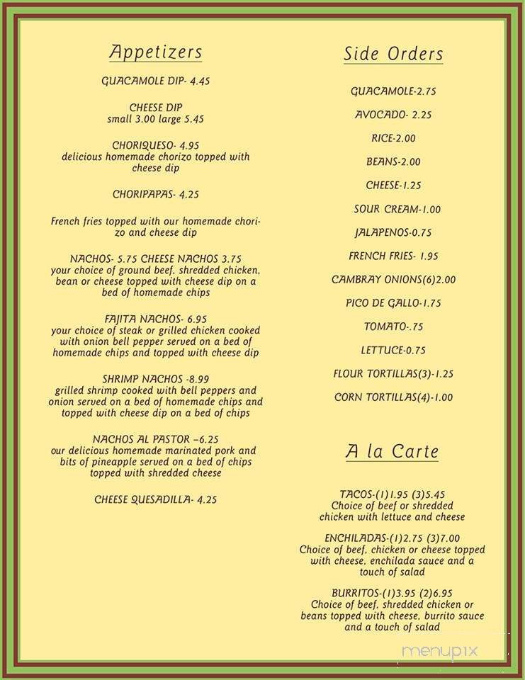 Avocados - Cincinnati, OH menu_pic