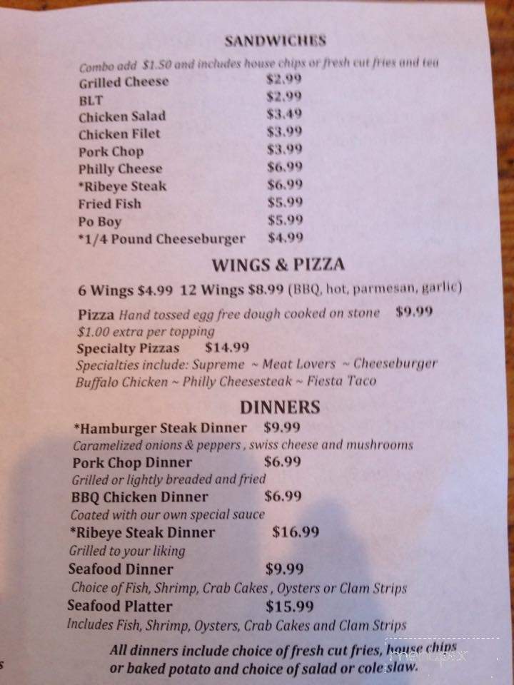 Aynor Inn - Aynor, SC menu_pic