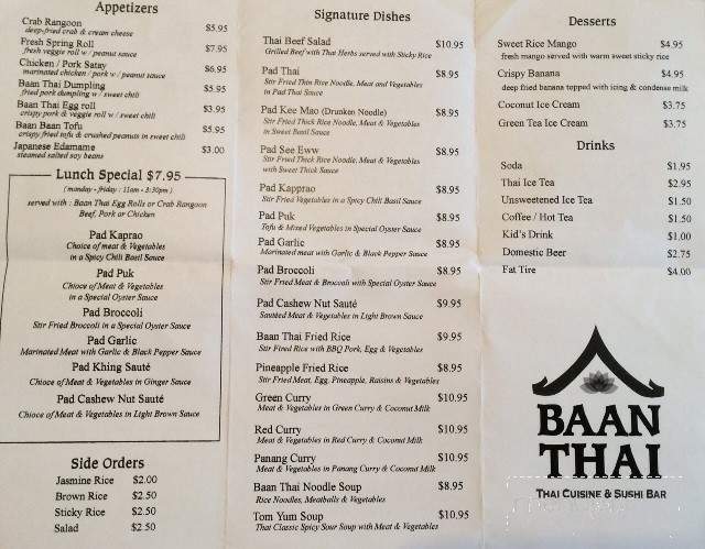 Baan Thai - Box Elder, SD menu_pic
