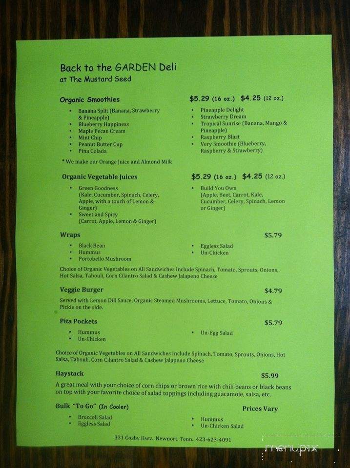 /380266529/Back-to-the-Garden-Deli-and-Smoothie-Bar-Newport-TN - Newport, TN
