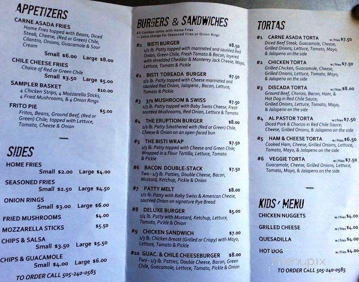 Badlands Mobile Grille - Thoreau, NM menu_pic
