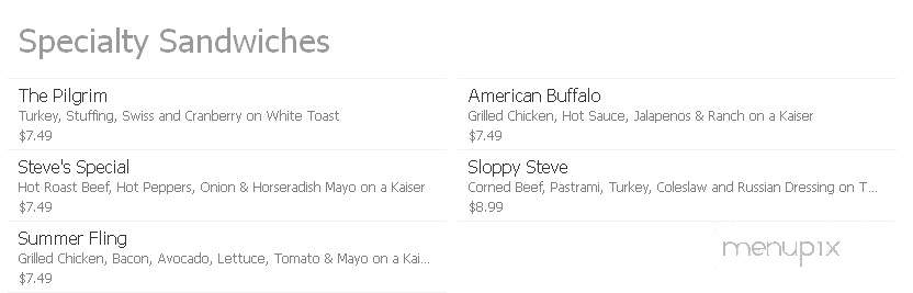 Barbara Ann's Deli & Cafe - Point Pleasant, NJ menu_pic