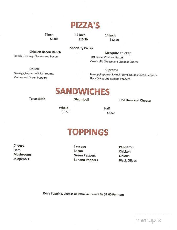 Beck's Family Restaurant & Pub - Burlington, IN menu_pic