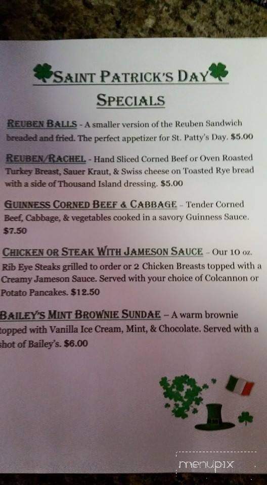 Benderz Bar and Grill - North Mankato, MN menu_pic