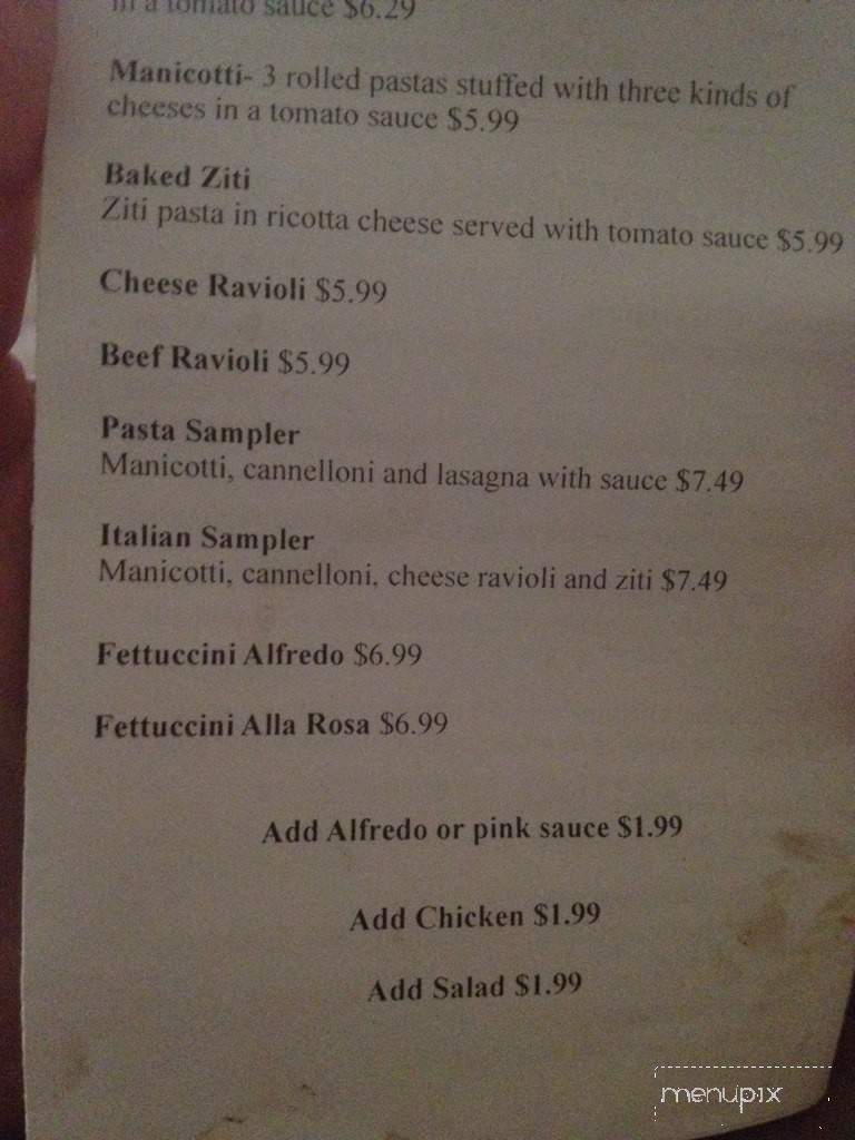 Benvenuti - Arkadelphia, AR menu_pic