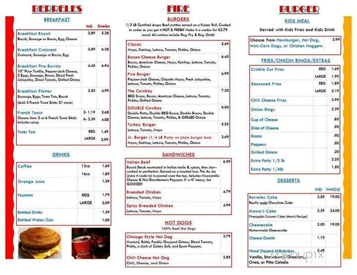Berreles Fire Burger - Lufkin, TX menu_pic