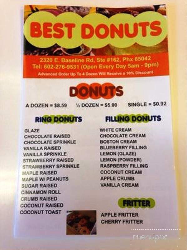 /380261247/Best-Donuts-Menu-Phoenix-AZ - Phoenix, AZ