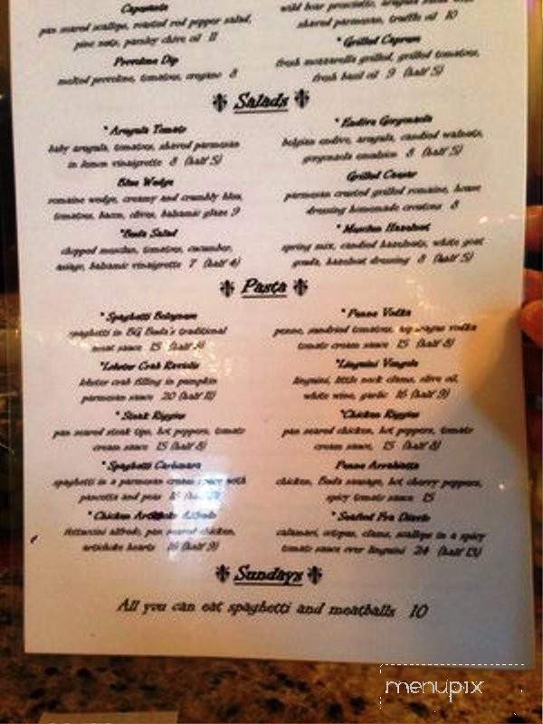 Bg Buda's - Cazenovia, NY menu_pic