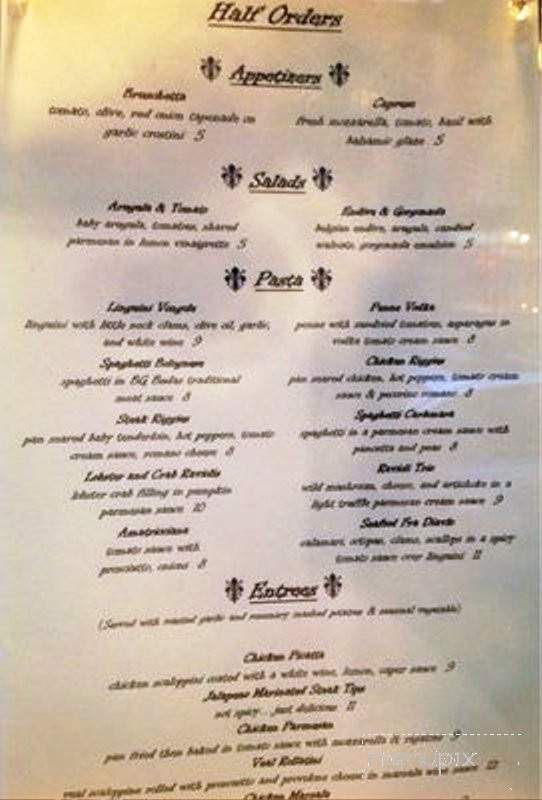 Bg Buda's - Cazenovia, NY menu_pic