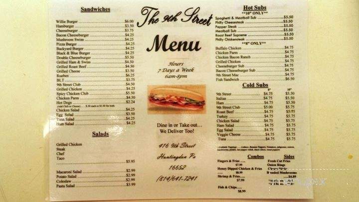 Big Will's Chill 'n' Grill - Huntingdon, PA menu_pic