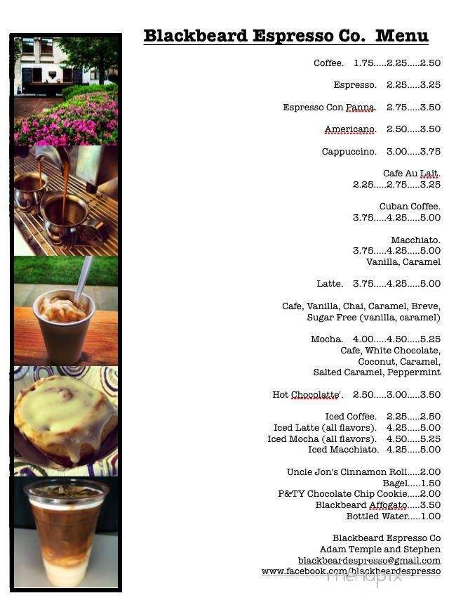 Black Beard Espresso Company - Louisville, KY menu_pic
