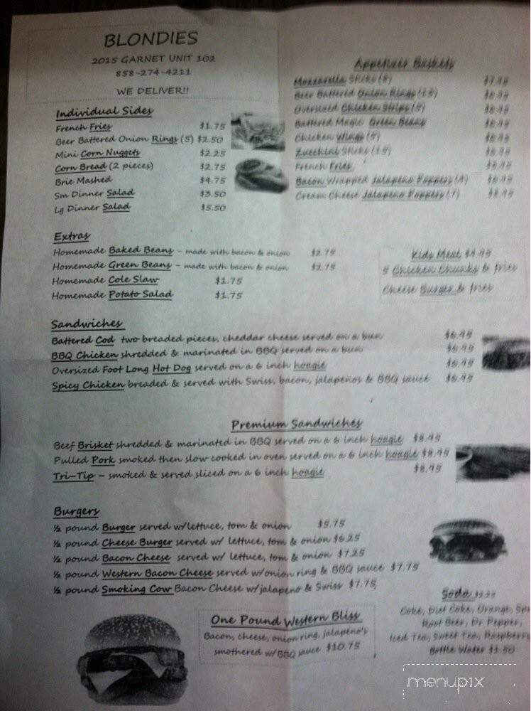Blondies BBQ - San Diego, CA menu_pic