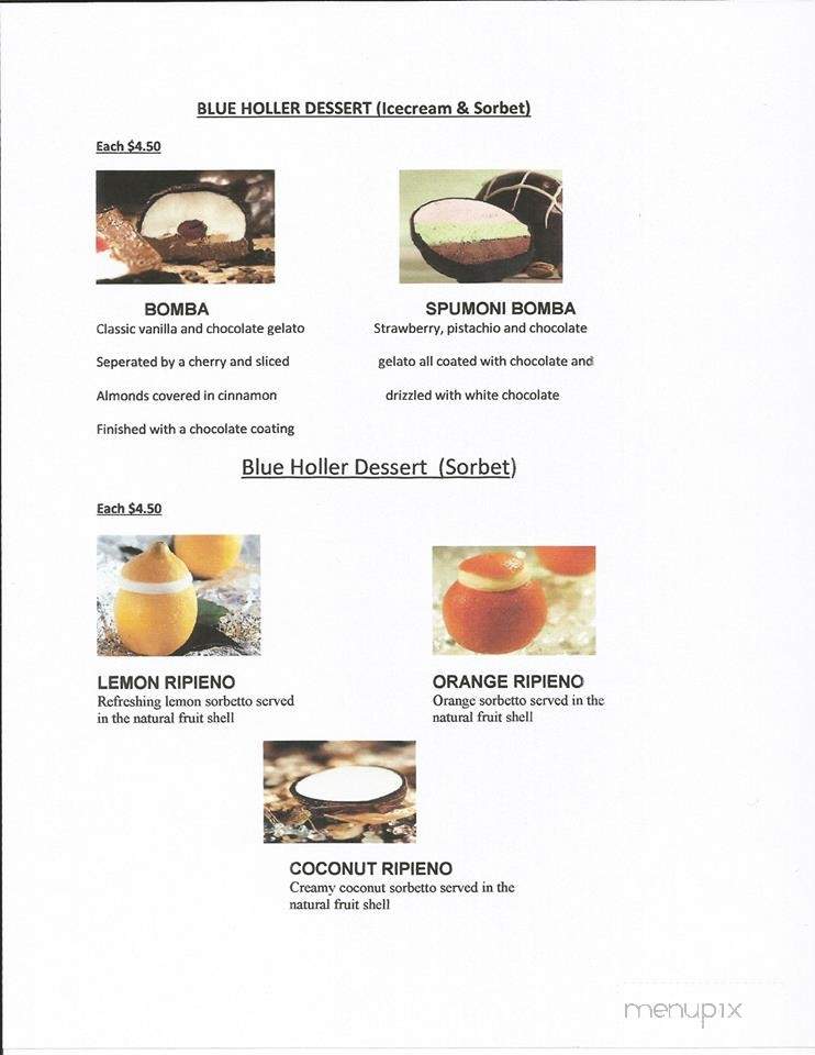 Blue Holler Cafe - Mammoth Cave, KY menu_pic