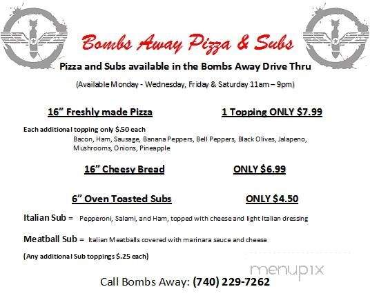 Bombs Away Bar & Grill - Tuscarawas, OH menu_pic