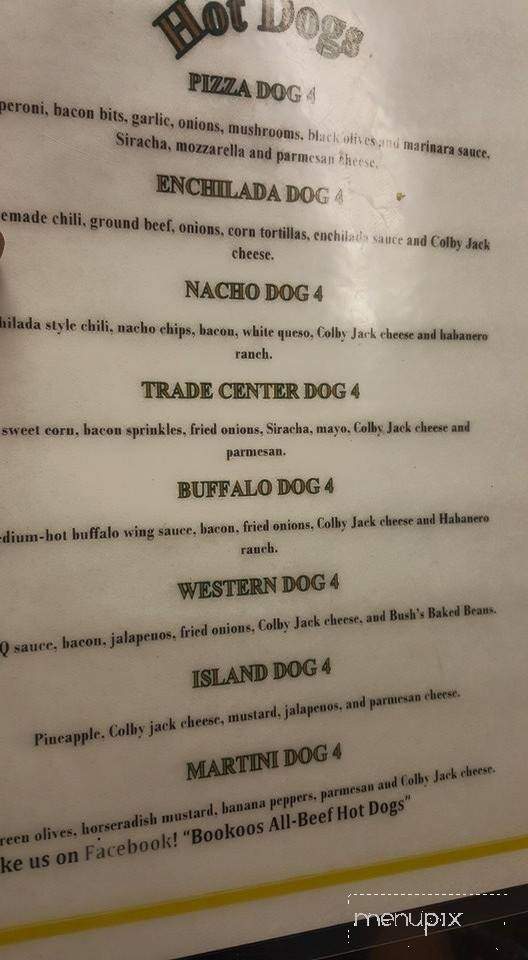 Bookoos - Corpus Christi, TX menu_pic