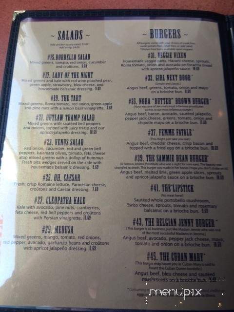 Bordello of Jerome - Jerome, AZ menu_pic