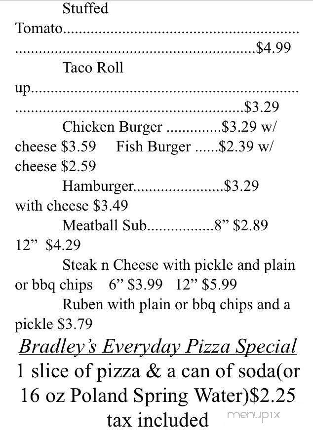 Bradley's Citgo & Convenience Store - Presque Isle, ME menu_pic