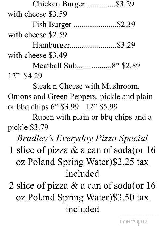 Bradley's Citgo & Convenience Store - Presque Isle, ME menu_pic