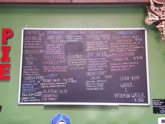 Braise & Crumble Cafe - Pasadena, CA menu_pic