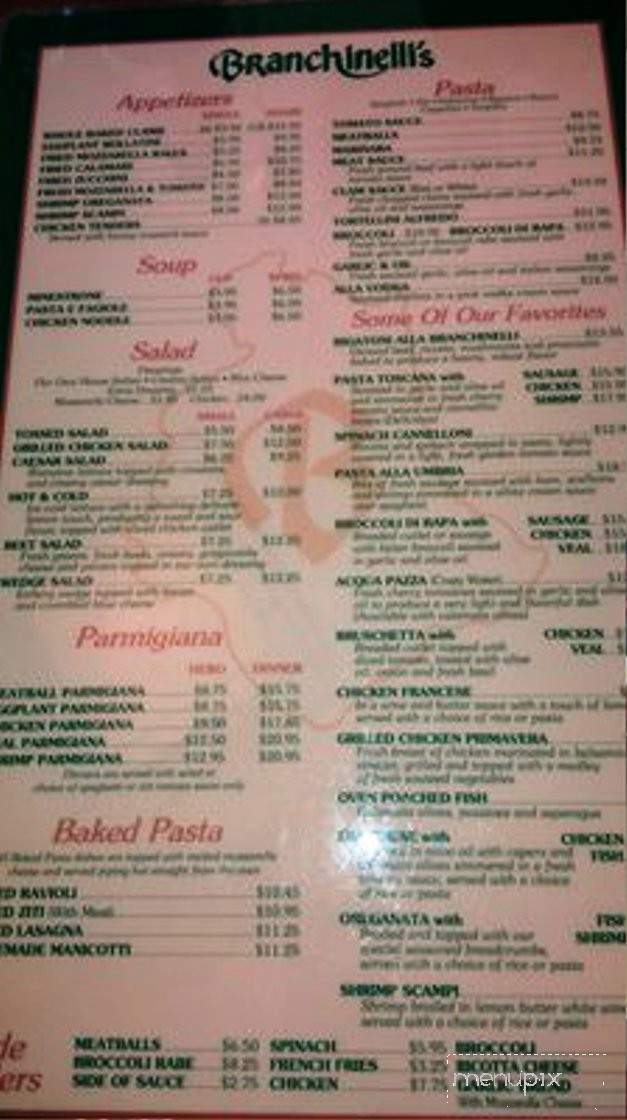 Branchinelli's - Miller Place, NY menu_pic