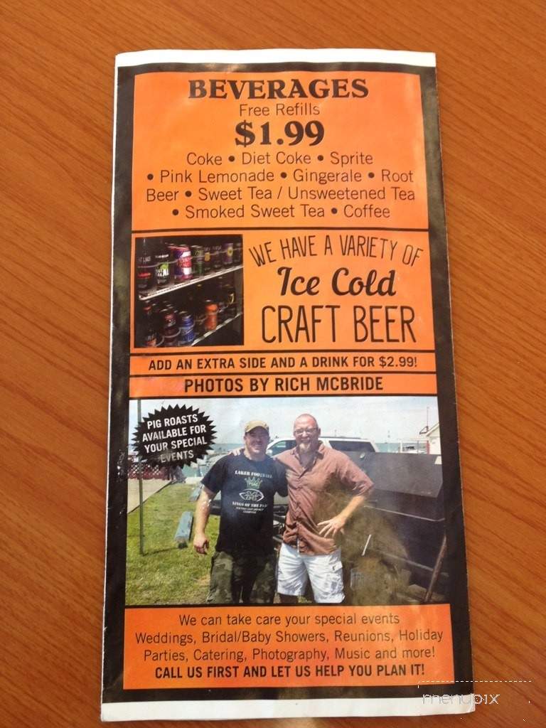 Breakwall BBQ - Conneaut, OH menu_pic