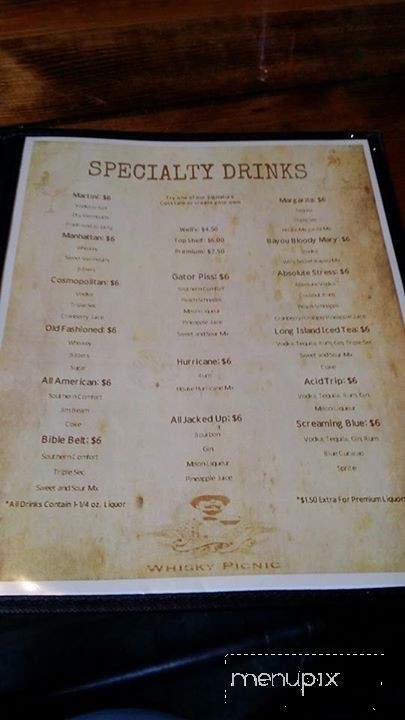 Brothers Kitchen and Pourhouse - Cullman, AL menu_pic