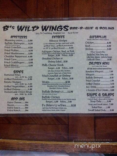 /380143600/BS-Wild-Wings-Bar-B-Que-and-Boiling-Kaplan-LA - Kaplan, LA