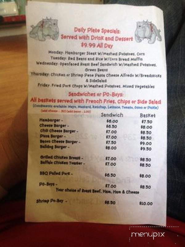 Bulldog Diner - Gautier, MS menu_pic
