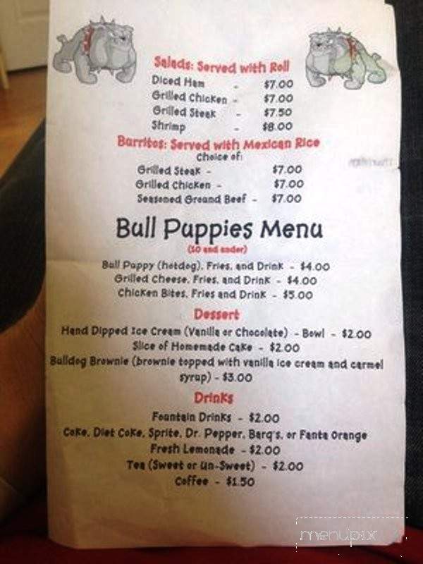 Bulldog Diner - Gautier, MS menu_pic
