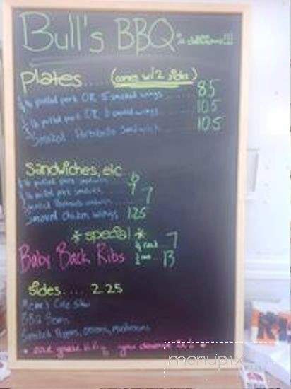 Bull's BBQ - Knoxville, TN menu_pic