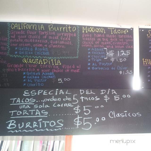 Burrito California - Huntsville, AL menu_pic