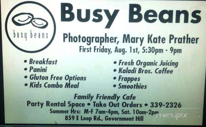 Busy Beans - Anchorage, AK menu_pic